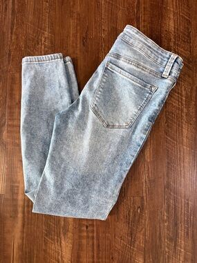RACHEL Rachel Roy Skinny Ankle Distressed Blue Jeans Size 27
